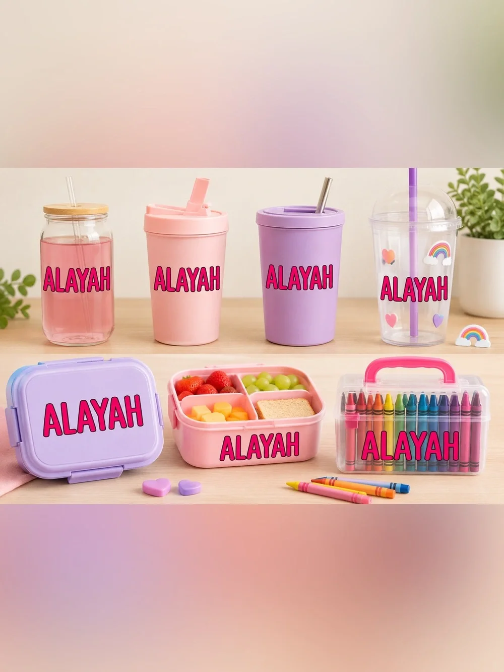 Personalized vinyl decal set